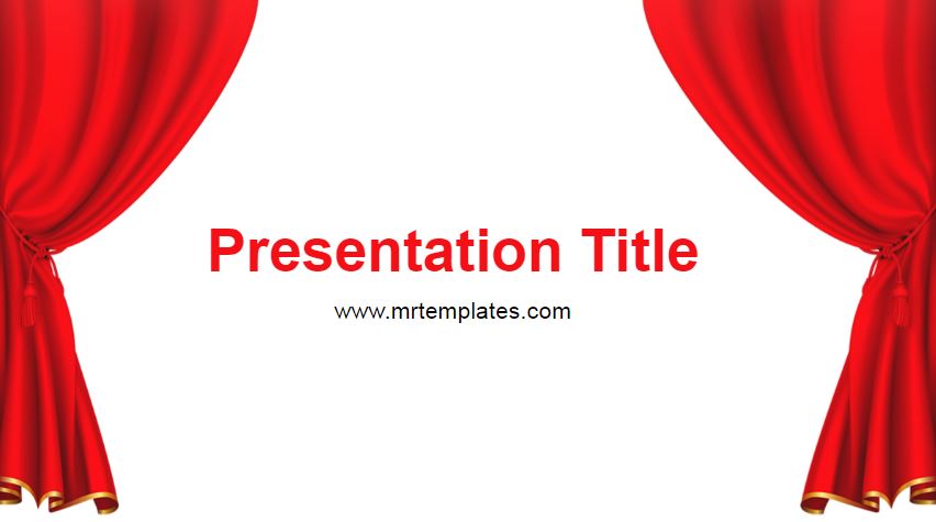 Red Curtain Ppt Template Mr Templates